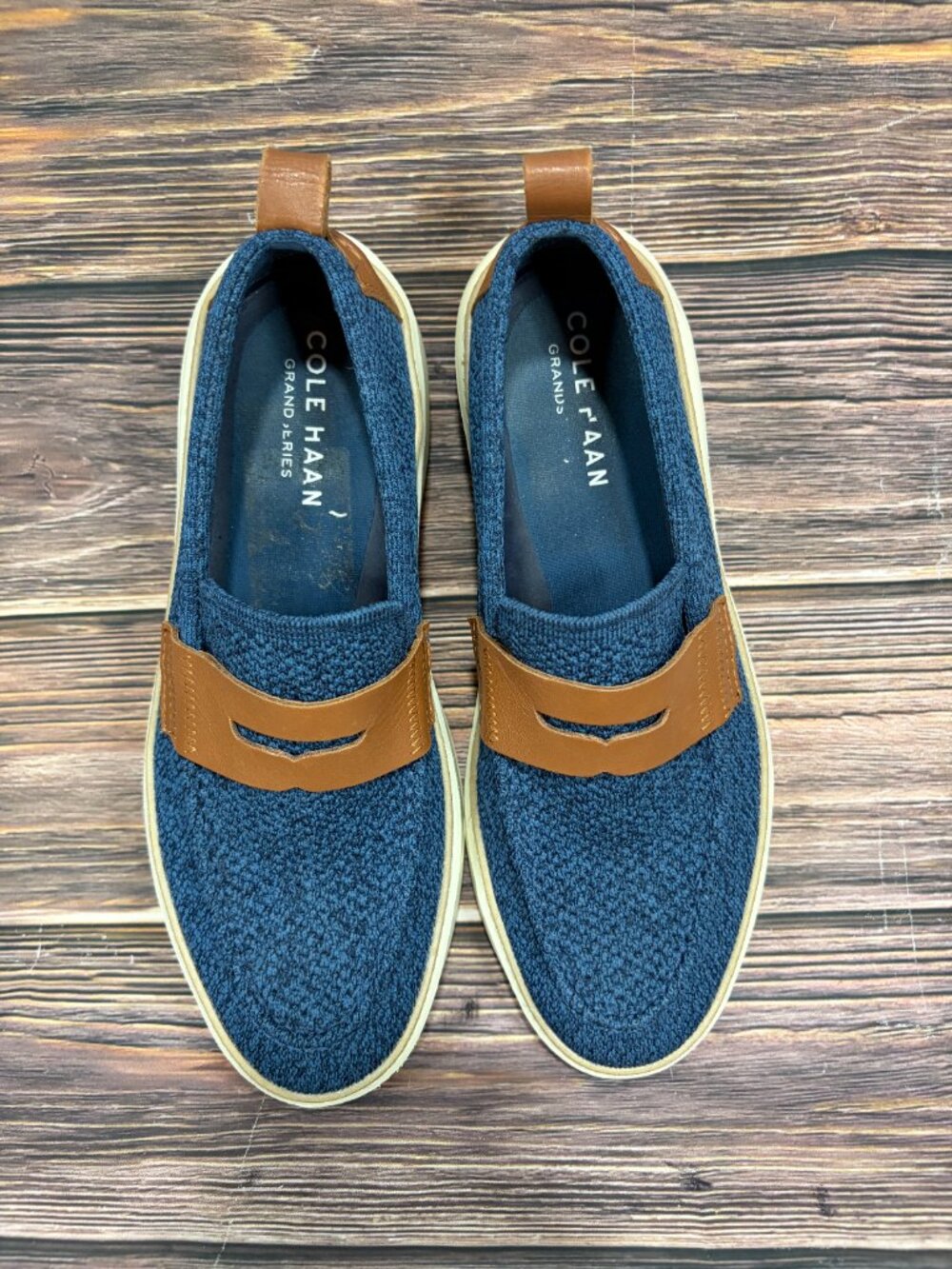 Cole Haan Men's Grandpro Topspin Stitchlite Penny Loafer Navy Blue Size 8 - Picture 7 of 8